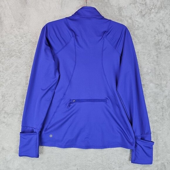 Athleta Speedlight Half Zip Pullover Top Womens Size S Cosmic Blue Athletic - Picture 2 of 7